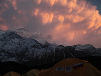 Búrka nad Annapurnou.