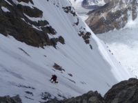 V JZ stene GI - druhý deň ľadového lezenia v Španielskej ceste.