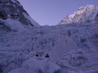 Svitanie v ľadopáde Khumbu.