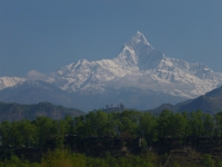 Machapuchare z Pokhary.
