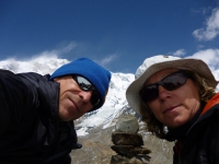 S Marikou na moréne ľadovca South Annapurna Glacier.